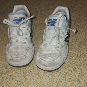 New Balance White and Blue Athletic Shoes